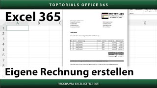 Eigene Rechnung erstellen ganz einfach  Excel 365 Tutorial [upl. by Casandra297]