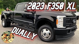 NEW 2023 FORD F350 XL DUALLY 4x4 w 67L V8 Super Duty Truck Ready to Work Walkaround ampReview [upl. by Gemina]