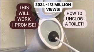 How To Unclog A REALLY Stuck Toilet 2024 UPDATES  GUARANTEED TO WORK [upl. by Natsyrt]