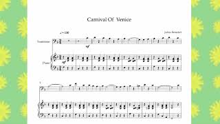 Carnival Of Venice Julius Benedict Trombone  Piano [upl. by Quitt]