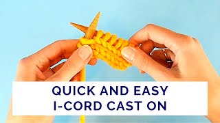 Easy Way to Make ICord Cast On [upl. by Reed159]