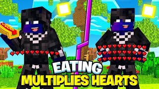 Minecraft But Eating Multiplies Your Hearts [upl. by Levesque540]