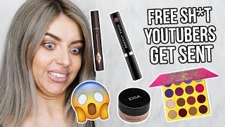 SO MUCH FREE MAKEUP  FREE STUFF BEAUTY GURUS GET [upl. by Lierbag]