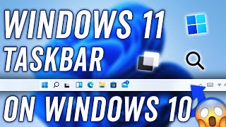 How to get windows 11 taskbar on windows 10 UPDATED [upl. by Elleraj]