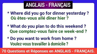 70 Questions amp Réponses en Anglais Pour Débutants🔥Best Way To Learn English  French for Beginners [upl. by Kcirtapnhoj]