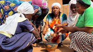 Cooking MOST CHEAPEST FOOD in Northen Ghana  YAM with PEANUT FLAKES  West Africa [upl. by Esme]