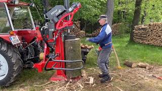 Holzspalten mit Krpan CV 22 pro Splitter und Lindner 1450 [upl. by Alyat502]