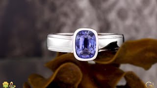 Exceptional Velvet Blue Sapphire Ring Gemstoneuniverse [upl. by Oza]