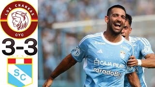 Los Chankas vs 33 Sporting Cristal Resumen Peru Liga 1 20242025 [upl. by Tehc]