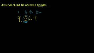 Avrunda decimaltal till närmsta tiondel [upl. by Aliam]