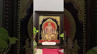 Vinayagar  Tanjore Painting  tanjorepainting [upl. by Emmi]