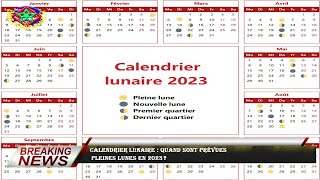 Calendrier lunaire  quand sont prévues pleines Lunes en 2023 [upl. by Garin]