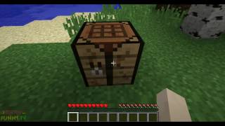 Minecraft Beginners Tutorial  How to Make A Crafting Table [upl. by Nohshan]