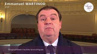 Bioprothèses trachéobronchiques par Emmanuel MARTINOD [upl. by Notsirt]