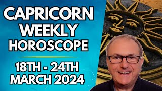 Capricorn Horoscope  Weekly Astrology from 18th  24th March 2024 [upl. by Adorne788]