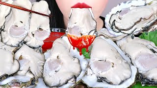 ASMR RAW OYSTERS 대왕굴 먹방 GIANT FRESH SEAFOOD EATING MUKBNAGampHOW TO OPEN OYSTER NO TAKINGㅣHONGYU ASMR [upl. by Meredeth]