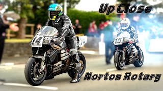 Up close Norton 588 rotary race bike Manx Grand Prix special [upl. by Esined]