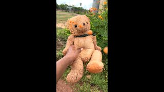 ASMR Abandoned Doll Clean Picking the dirty Panda along the road and clean to lovely one asmr [upl. by Eatnohs731]