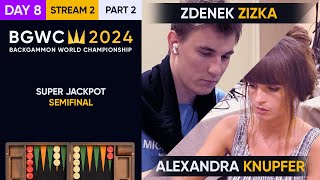 Backgammon World Championship 2024  DAY 8 Stream 2 P2  Super Jackpot Semifinals [upl. by Nomzed483]