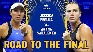 Jessica Pegula vs Aryna Sabalenka  Road to the Final  2024 US Open [upl. by Nnalyrehs]