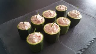 TAPAS  Courgettes farcies au thon  LA BOITE A RECETTES [upl. by Nhguavoj885]