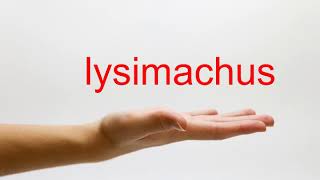 How to Pronounce lysimachus  American English [upl. by Ro]