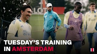 15 MINUTES OF TRAINING FOOTAGE  The Ajax squad brings a lot of energy ⚡️⚽️ [upl. by Goff163]