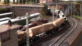 Double Traction DB BR 216 3074 3075 Märklin Modelleisenbahn Marklin Layout [upl. by Jenelle]