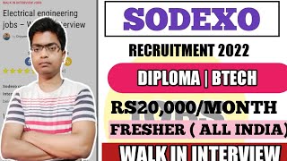 Walk in interview electrical engineer  Sodexo Company [upl. by Ameer269]