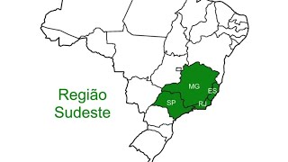 Região Sudeste e seus 4 Estados em 1 minuto [upl. by Carie336]