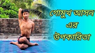 how to do gomukhasana step by step  গোমুখ আসন এর উপকারিতা  gomukhasana  Yoga in Bengali [upl. by Earas]