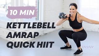 Kettlebell AMRAP 10 Minute Quick HIIT [upl. by Medorra]