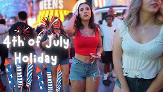 Fremont Street Las Vegas 4th of July 2024 [upl. by Polard]