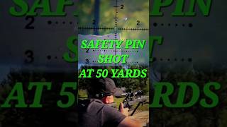 Shooting A Safety Pin With A 22LR At 50 Yards [upl. by Esej]