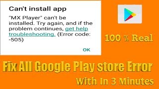 How To Fix all Google Play Store Error Cant app Install error code 404405  Tamil [upl. by Merwin]