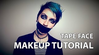 Tape Face Makeup Tutorial Halloween is coming [upl. by Aneis]