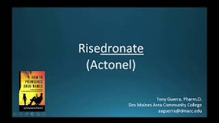 CC How to Pronounce risedronate Actonel Backbuilding Pharmacology [upl. by Notsa194]