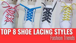 The Top 8 Shoes lace styles Shoe lacing styles  Shoes less style P120224 shoesfashion shoelace [upl. by English]