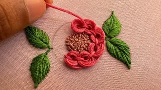 Super gorgeous embroidery flower design embroidery tutorial embroidery designs  kadai [upl. by Lexie82]