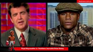 Floyd Mayweather Floyd and Drainbow Journalist call a truce [upl. by Annahsal]