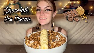 CHOCOLATE BANANA ICE CREAM MUKBANG Vegan [upl. by Negrom]