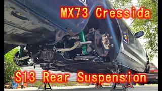 Swapping my MX73 drift cars rear suspension with S13 rear suspension [upl. by Polky]