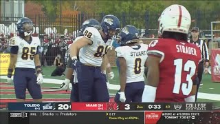 Toledo football keeps rolling beats Miami to extend winning streak to 7 [upl. by Aimil]