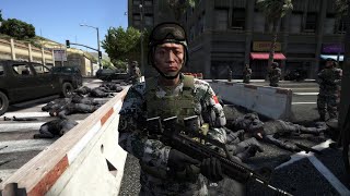 GTA 5 NPC Wars 114  Chinese Army vs NOOSE npcwars [upl. by Boff]