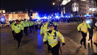 Police respond and deal with election fallout in London [upl. by Eyeleen622]