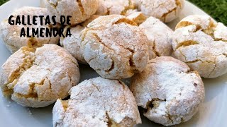 GALLETAS DE ALMENDRAS  Receta fácil de galletas de almendra molida [upl. by Arrik]