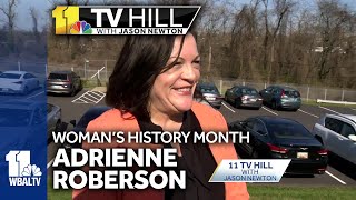 11 TV Hill Adrienne Roberson is MLBs first female announcer [upl. by Kado]