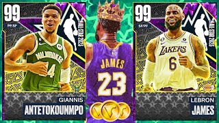 ALL STAR PACKS PACK OPENING FOR Dark Matter Lebron James amp GIANNIS NBA 2k23 Myteam Dark Matters [upl. by Ozan]