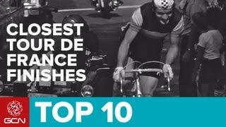 Top 10 Closest Tour De France Finishes Ever [upl. by Yenttihw]