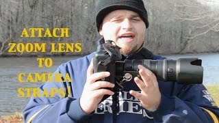 HOW TO ATTACH A ZOOM LENS TO CAMERA STRAP [upl. by Assenal]